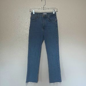 ZARA Straight Leg High Waisted Mom Jeans - size 26